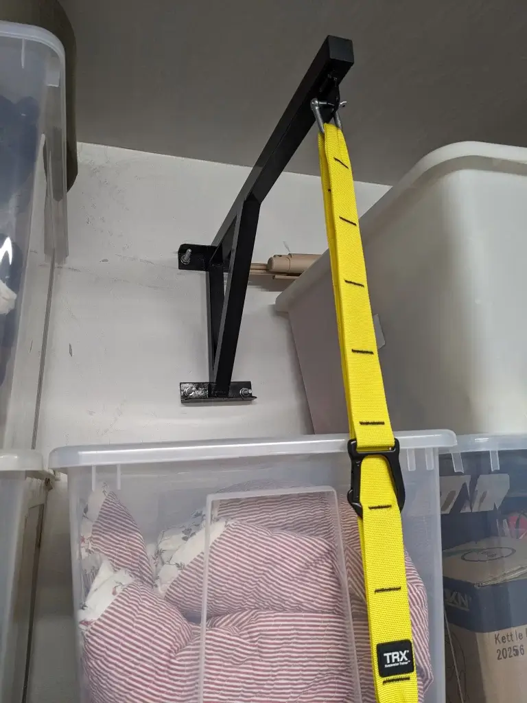TRX hanging bracket - long enough to clear shelves